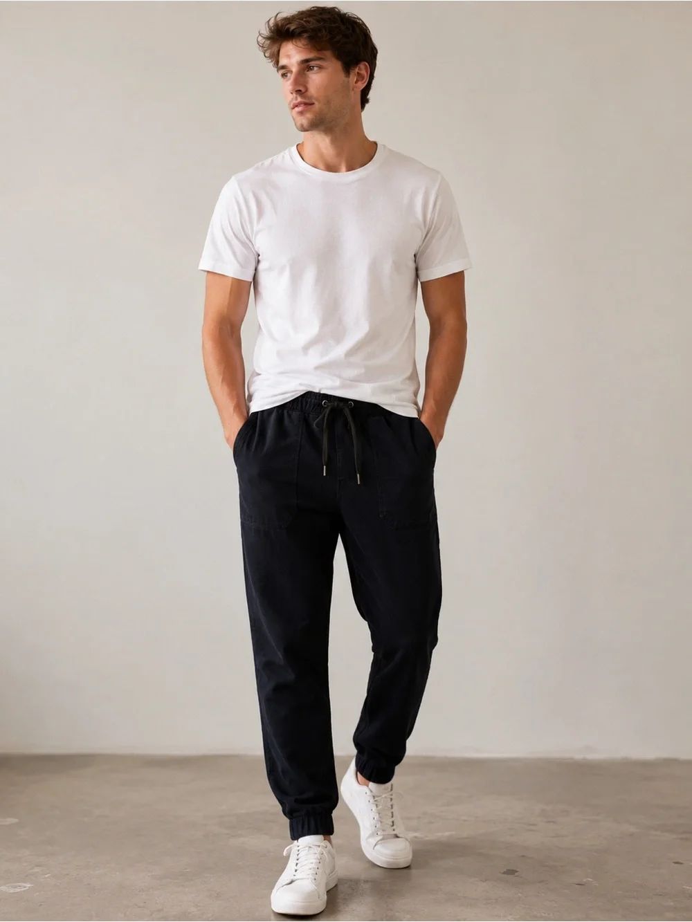 Weatherproof Vintage Black Drawstring Jogger Pants Men’s Medium